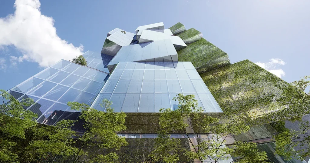 Estrutura metálica da Deloitte Summit Tower modelada no SDS2